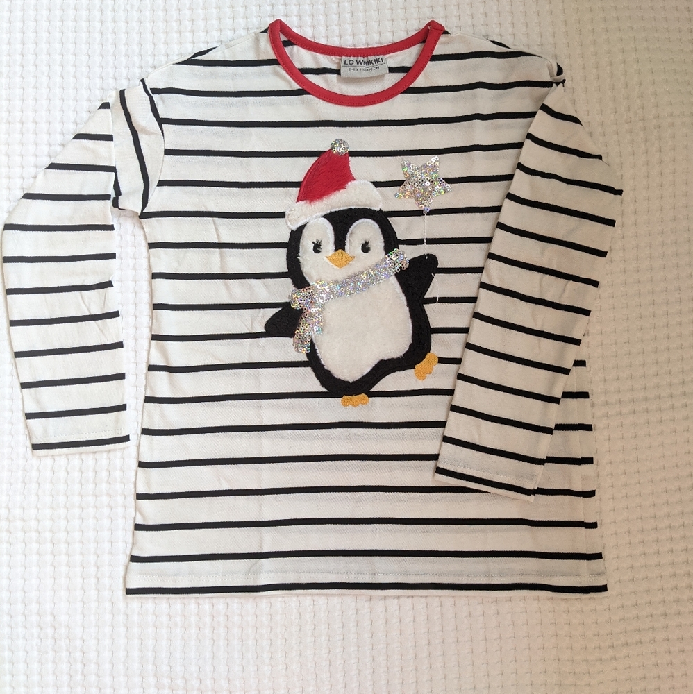 Never Used, LC Waikiki White and Black striped shirt for kids
